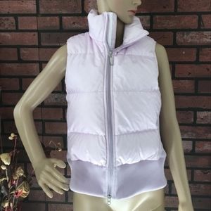 Nike white-goose down lavender puffer vest M